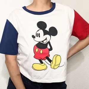 Women's Disney 'Mickey Mouse' Cropped Graphic Tee